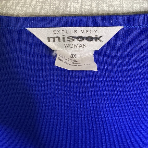 Vintage Exclusively Misook Woman Royal Blue Knit Vest - Picture 5 of 6